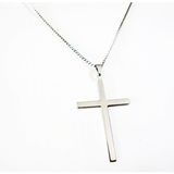 Cordão Crucifixo Cruz Grande De Aço Inox