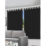 Cortina Blackout Preto Com Ilhós - 280x140cm