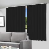 Cortina Blackout Preto - 280x180cm - Com Alça Para Varão