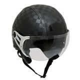 Capacete Kraft Plus Xadrez Preto G 58- Harley Custom