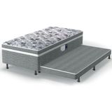 Cama Box C/auxiliar Conjugado Solteiro: Colchão Ortopédico D28 Prodormir Advanced Pillow Gray  (88x188x43) Probel