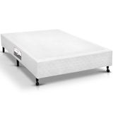 Cama Box Base Casal Poli Tecido White (138x188x23) - Castor