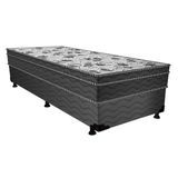 Cama Box Conjugado Solteiro: Colchão Ortopédico D28 Prodormir Advanced Pillow Gray (88x188x43) Probel