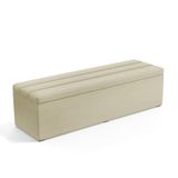 Calçadeira Baú Ursa 140 Para Cama De Casal Z-003 Sued Bege Aradecor