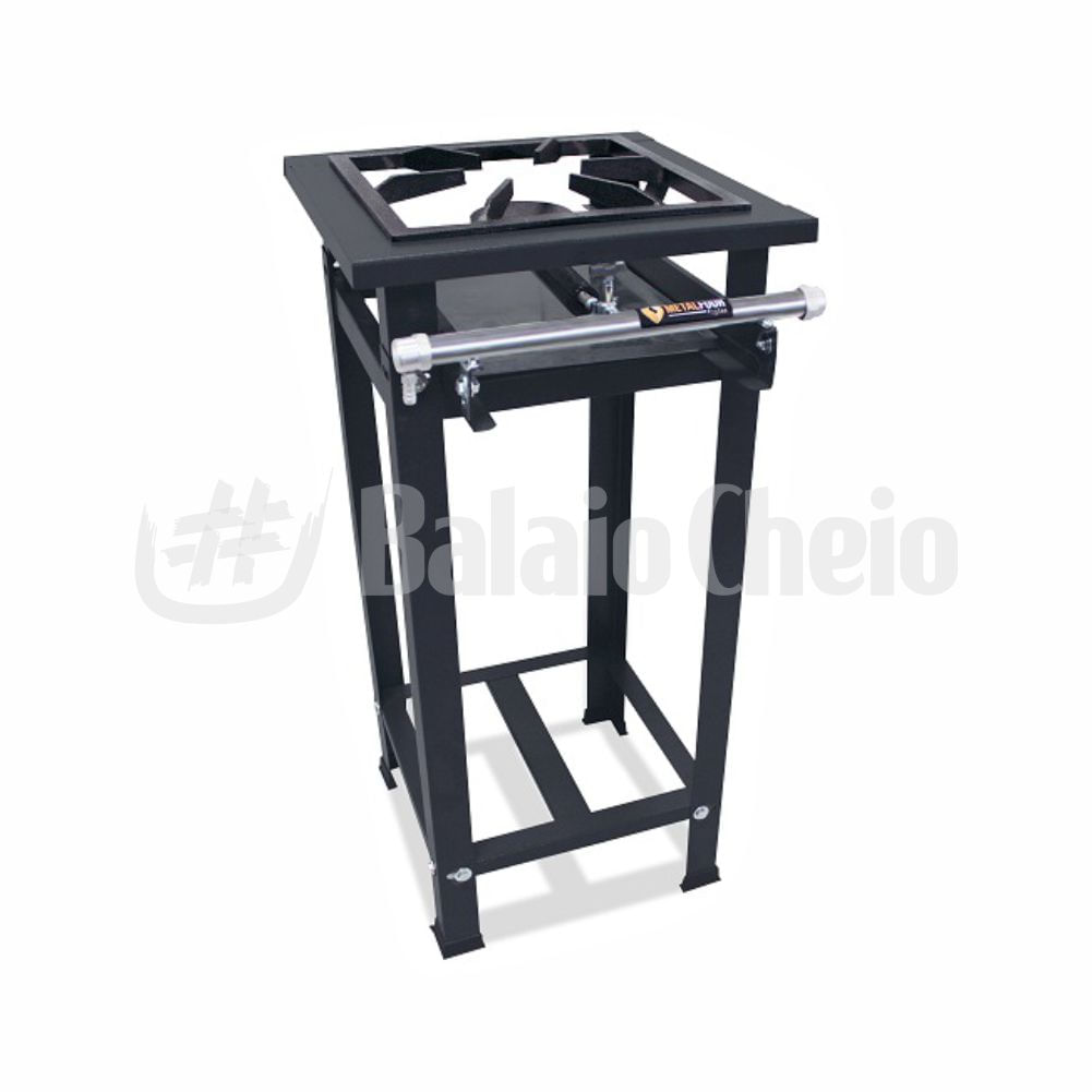 Fogão 1 Bocas Metalfour Compact P5 Alta Pressão Preto Fogão 1 Bocas Metalfour Compact P5 Alta Pressão Preto