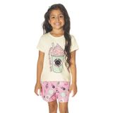 Conjunto Infantil Feminino Sorvete Rovitex Kids Bege 2
