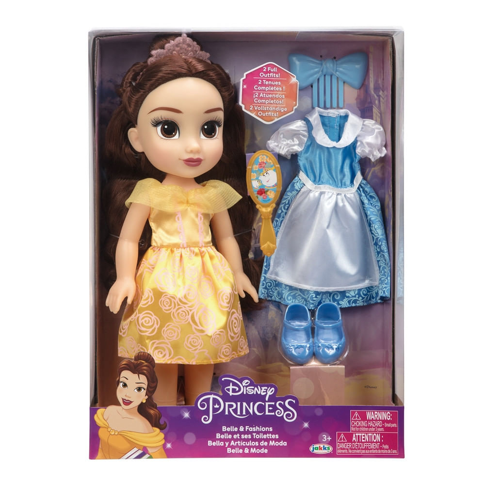 Boneca Princesas Disney Bela Com Acessórios E Roupinha Multikids - Br1929