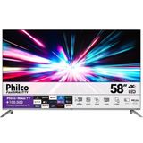 Smart Tv Led 58 Polegadas 4k Philco Ptv58g7ur2csbl Roku Tv, Dolby Audio, Hdr10, App Mobile, Borda Infinita