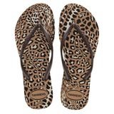 Havaianas Slim Animals Rose Gold/café