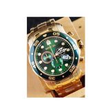 Relógio Invicta Pro Diver 0075 Scuba Cronógrafo  Cor:dourado+verde,tamanho:48mm,gênero:masculino