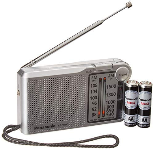 Panasonic Rfp-150d Bateria Operada Am/fm Rádio Portátil Tamanho De Bolso (prata/tapete)