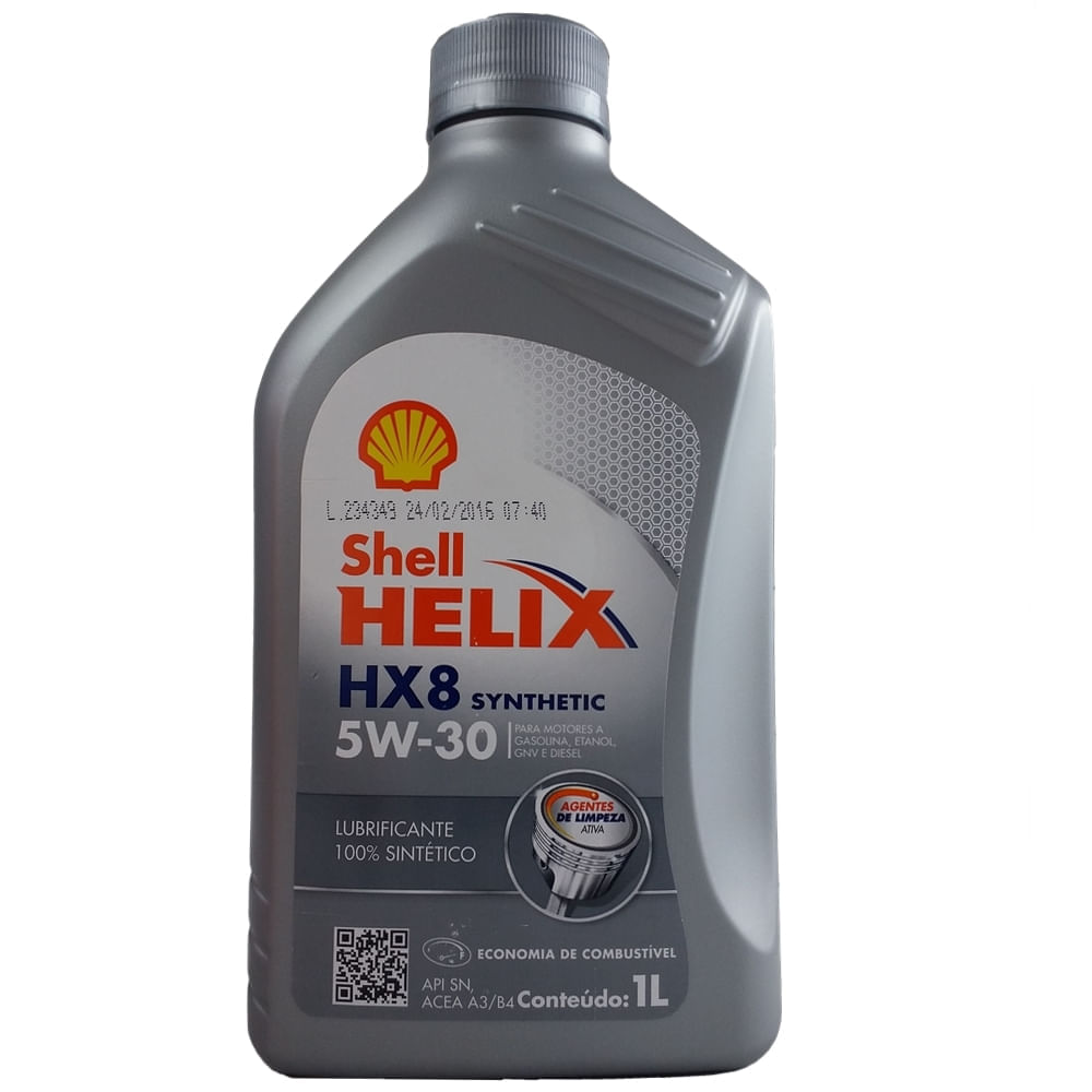 Óleo Lubrificante do Motor Shell Helix HX8 5W30 SN 100% Sintético 1L é boa?