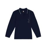 Camisa Polo Juvenil Manga Longa Trick Nick Azul 12