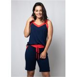 Shorts Pau a Pique Viscolycra Azul Marinho e Vermelho VERMELHO - P