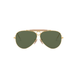 Óculos De Sol Ray-ban Shooter Rb3138 W3401 Ouro Lente Verde Escuro G15 Tam 58