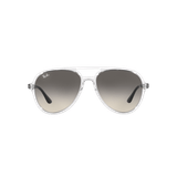 Óculos De Sol Ray-ban Rb4376 647711 Transparente Lente Cinza Degradê Tam 57