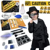 Kit Espião Para Crianças Detetive Roupa Investigação De Impressão Digital Role Play Vestir Ciência Educacional Stem Brinquedos Fantasia Agen