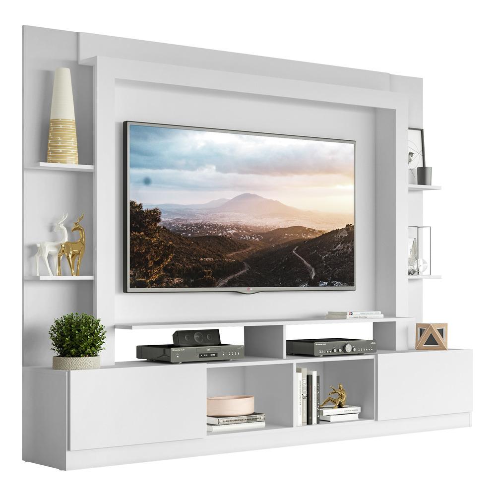 Estante Com Suporte Tv 65&quot; E 2 Portas Oslo Multimóveis V3386 Branca