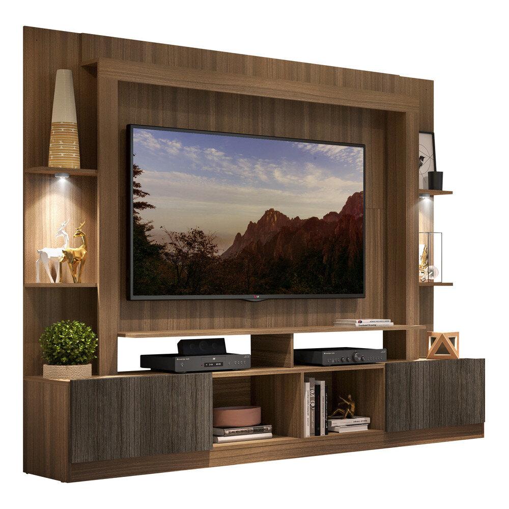 Estante Tv 65&quot; Com Leds Berlim Multimóveis V3392 Madeirada/tenerife