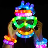 8 Pack Led Light Up Pop Tubes Brinquedos Sensoriais Glow Sticks, Barbatana