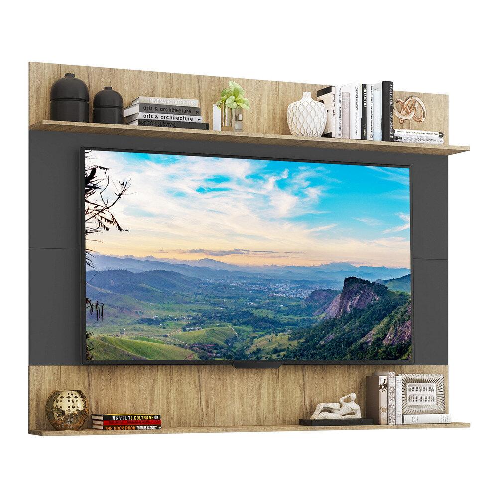 Painel Com Suporte Tv 65&quot; Amsterdã Classic Multimóveis V3424 Grafite/rustic