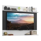 Painel Com Suporte Tv 65&quot; Amsterdã Classic Multimóveis V3424 Preto/branco