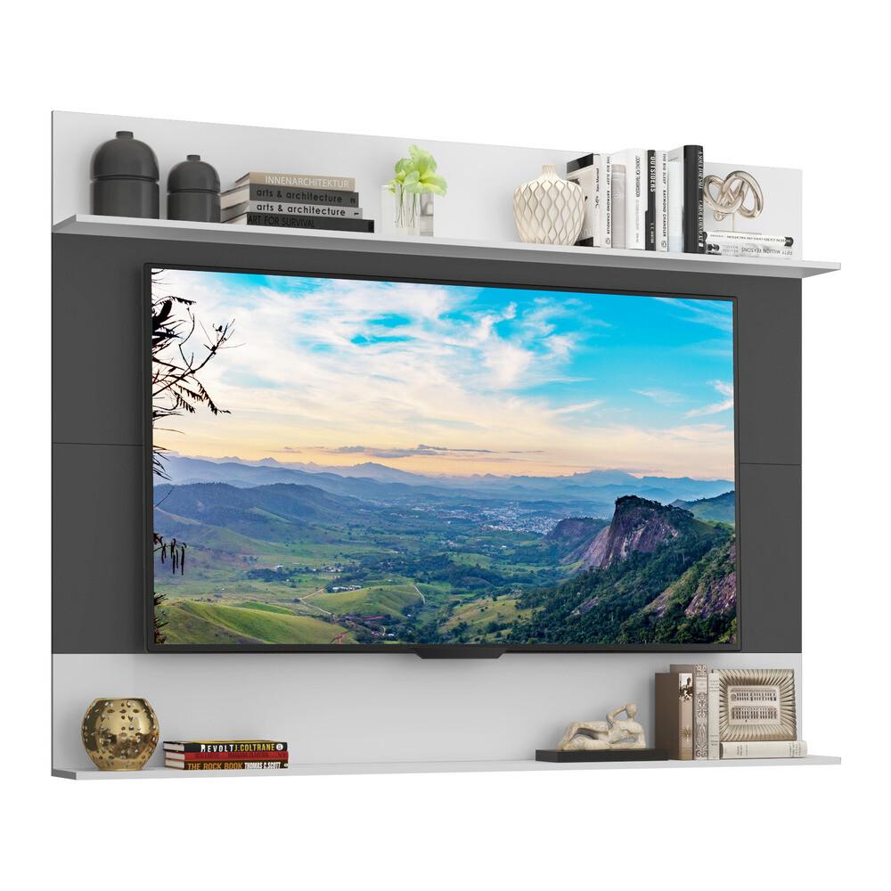 Painel Com Suporte Tv 65&quot; Amsterdã Classic Multimóveis V3424 Grafite/branco