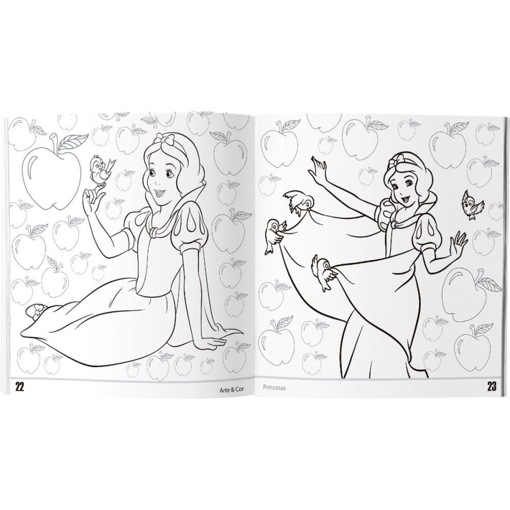 Conjunto livro para colorir princesas