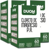 KIT 3 Cloreto de Magnésio P.A 60 Cáps Cada Total 180 - Duom