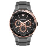 Relógio Orient Masculino Mtssm008 G1gx Preto Rose Gold