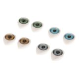 Oval Flat Back Plastic Eyes 9mm Iris Para Porcelana Ou Reborn