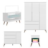 Quarto Para Bebê Completo Com Berço Guarda Roupa E Cômoda Branco Lugia Shop Jm Baby