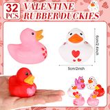 50 Pcs 2.4 Polegadas Valentine Patos De Borracha Em Massa Valentine&#39;s