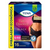 Roupa Íntima Descartável Tena Pants Discreet Black Tamanho G/eg Com 16 Unidades