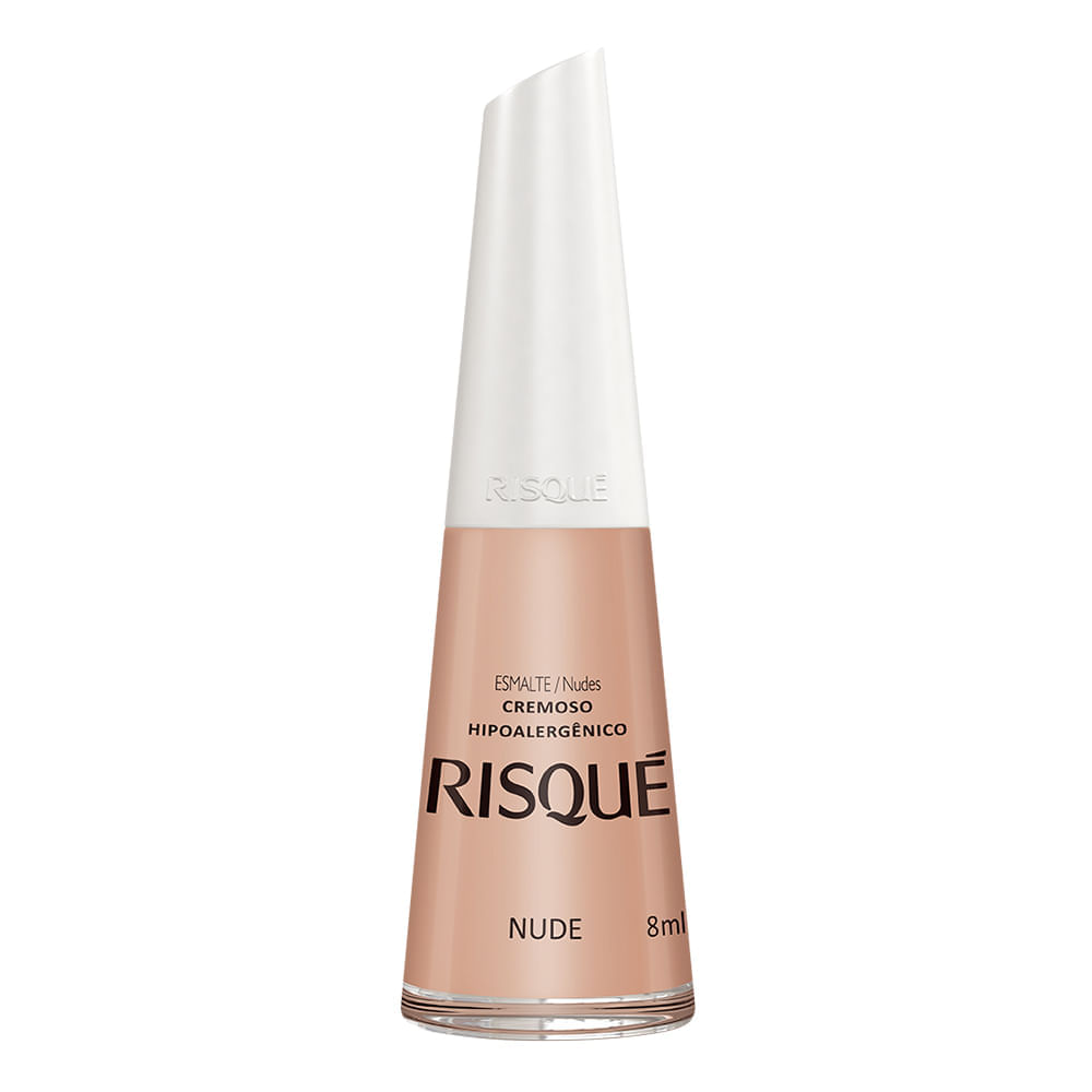 Esmalte Risqué Cor Nude Hipoalergênico Com 8ml