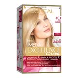 Tintura Creme Imédia Excellence L&#39;oréal Louro Claríssimo Acinzentado 10.1 Kit