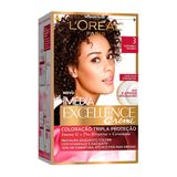 Tintura Creme Imédia Excellence L&#39;oréal Castanho Escuro 3 Kit