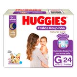 Fralda Roupinha Huggies Natural Care Tamanho G Pacote Mega 24 Unidades Descartáveis