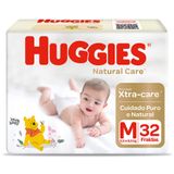 Fralda Huggies Natural Care Mega Tamanho M 32 Unidades