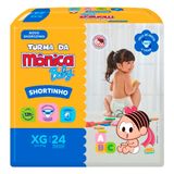 Fralda Shortinho Turma da Mônica Baby Tamanho XG com 24 fraldas descartáveis