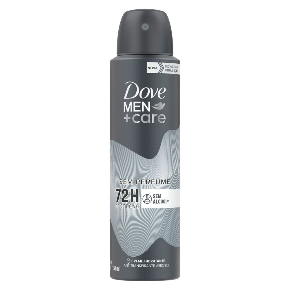 Desodorante Dove Men + Care Sem Perfume Aerosol Antitranspirante 72h Com 150ml