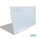 Quadro Branco Liso Reto 090x060cm - Lousa Profissional - Moldura Alumínio Epoxi Branco