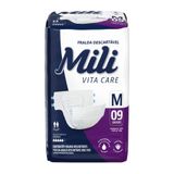 Fralda Geriátrica Mili Vita Care Tamanho M Com 9 Unidades