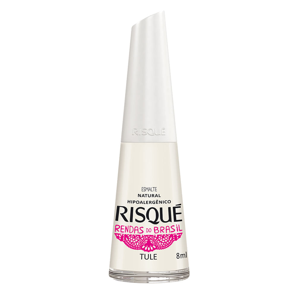 Esmalte Risqué Rendas Do Brasil Cor Tule Hipoalergênico Com 8ml