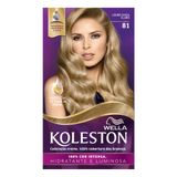 Tintura Creme Koleston Wella Louro Cinza Claro 81 Kit