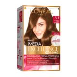 Tintura Creme Imédia Excellence L&#39;oréal Castanho Claro Dourado 5.3 Kit