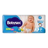 Fralda Babysec Ultrasec Tamanho P Pacote Jumbo 28 Unidades Descartáveis