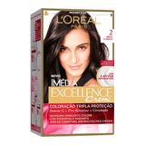 Tintura Creme Imédia Excellence L&#39;oréal Preto Clássico 2 Kit