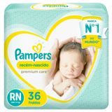 Fralda Pampers Recém-nascido Premium Care Rn 36 Unidades