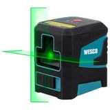 Nivel A Laser 2 Linhas Verdes Cruzadas Com Suporte Magnetico E Bolsa Ws8915k Wesco